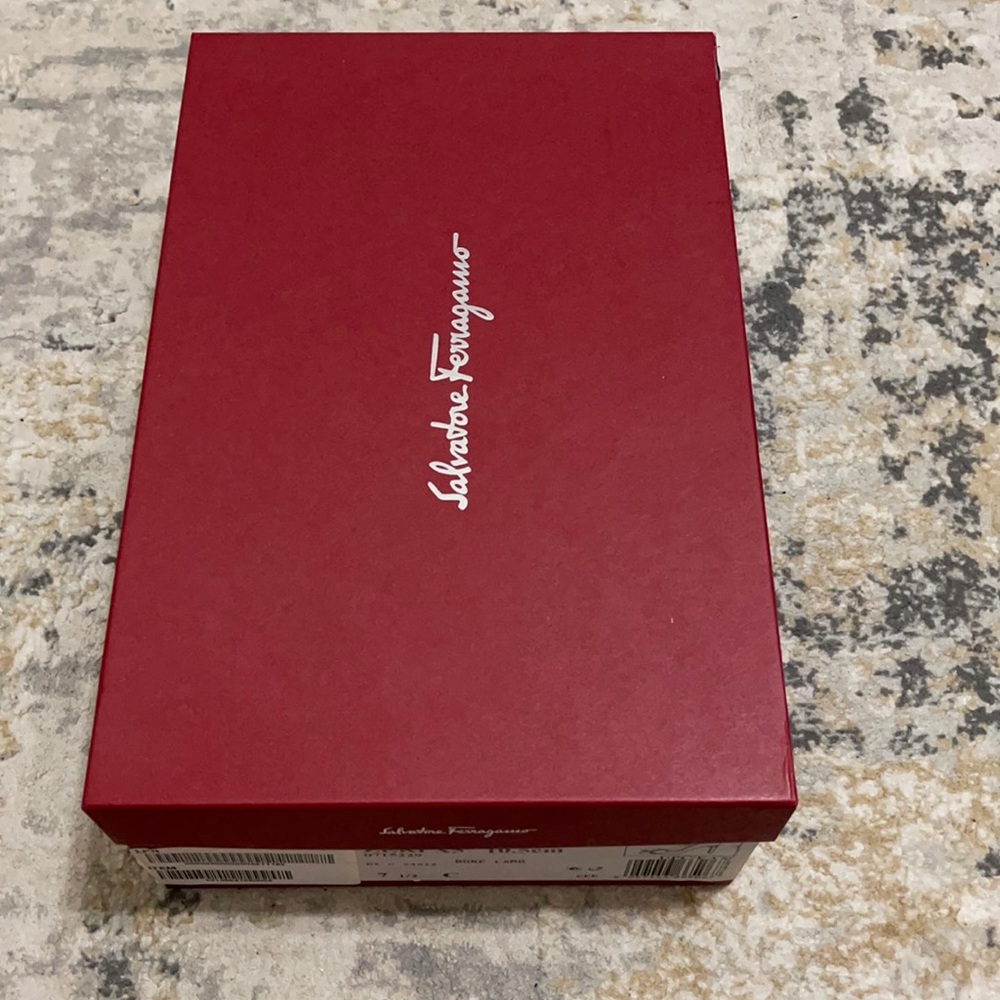 Empty Salvatore Ferragamo Shoe Box